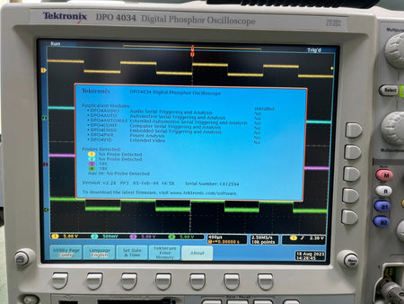 Tektronix DPO4034 Digital Phosphor Oscilloscope 350MHz 4 Channel , 2.5GS/s _2594 - XG eqpt