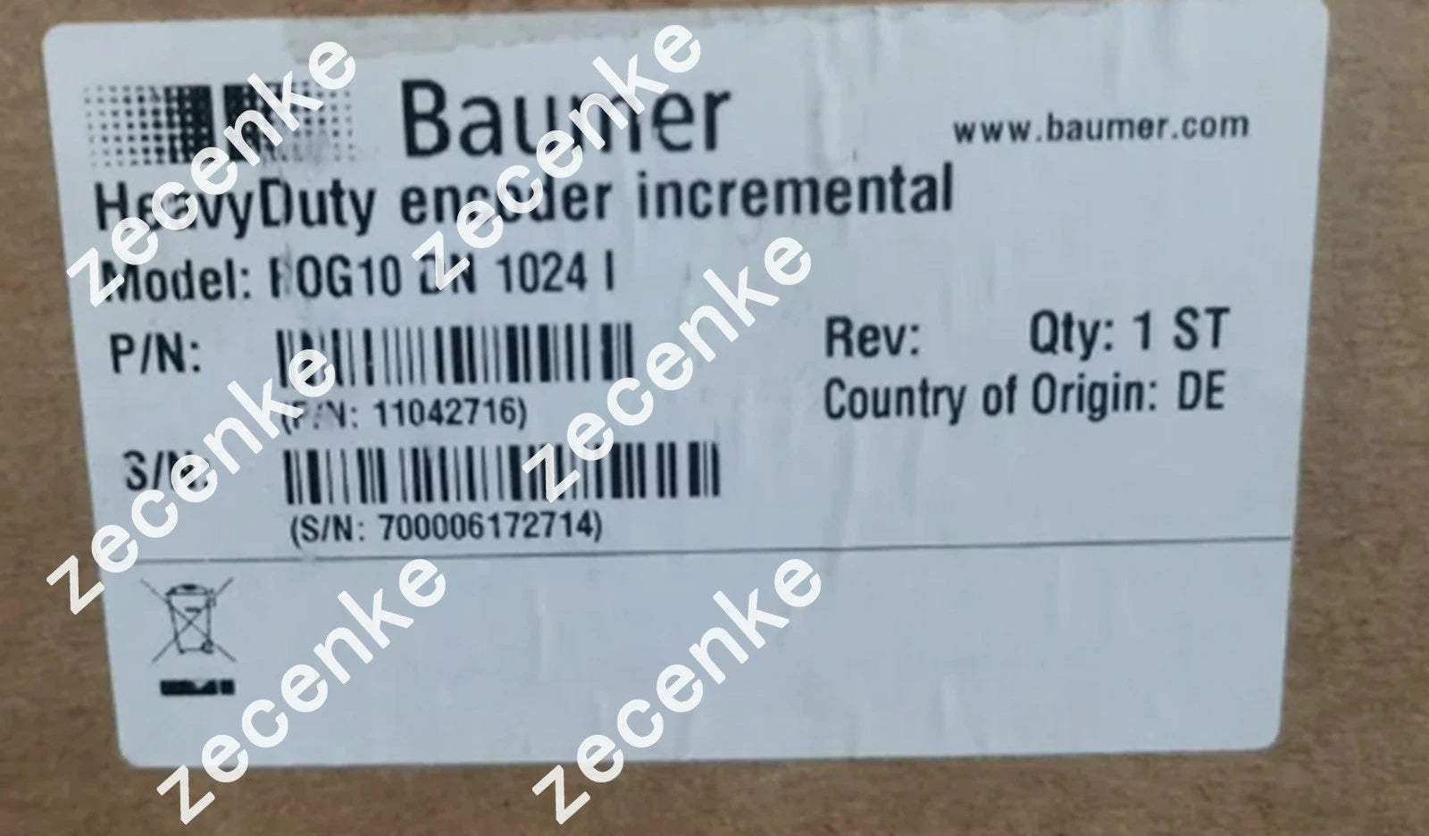 NEW BAUMER POG10DN1024I Incremental Encoder POG 10 DN 1024I Ship by DHL