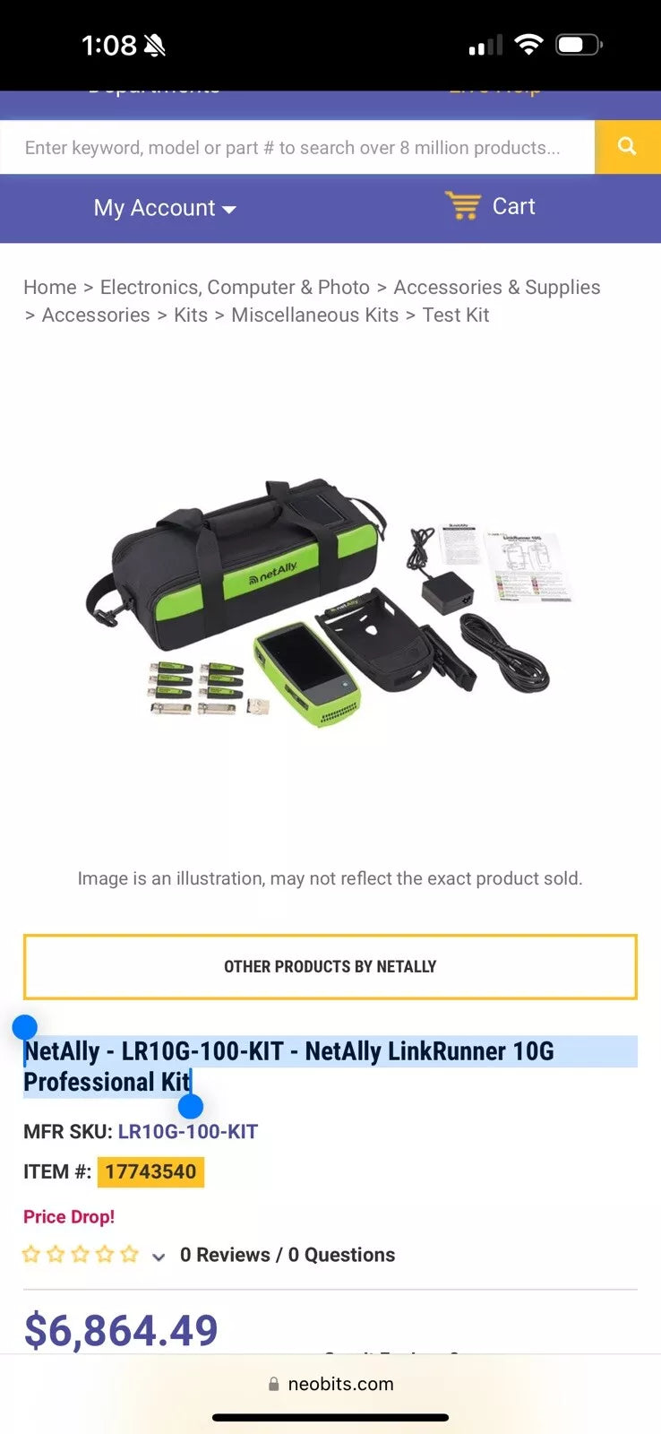 NetAlly LR10G-100 KIT LinkRunner 10G Professional Kit