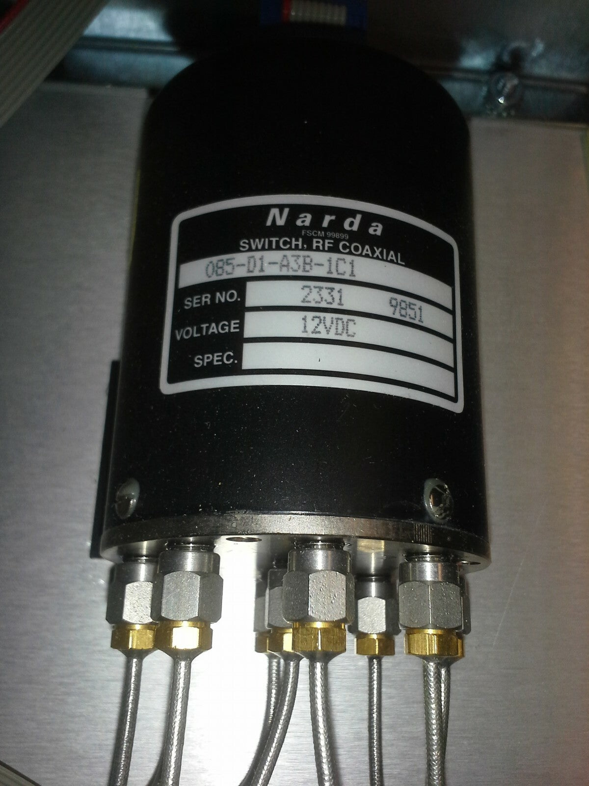 RF Switch/Multiplexer DC - 3 GHz Manual Control Dual 1x8 8 Port SMA - Narda