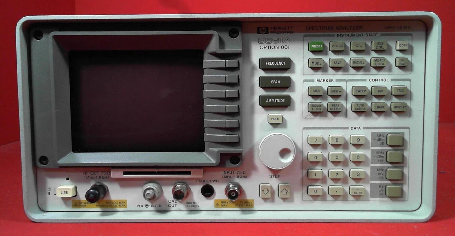 HP Agilent Keysight 8591A Spectrum Analyzer 9 kHz to 1.8 GHz