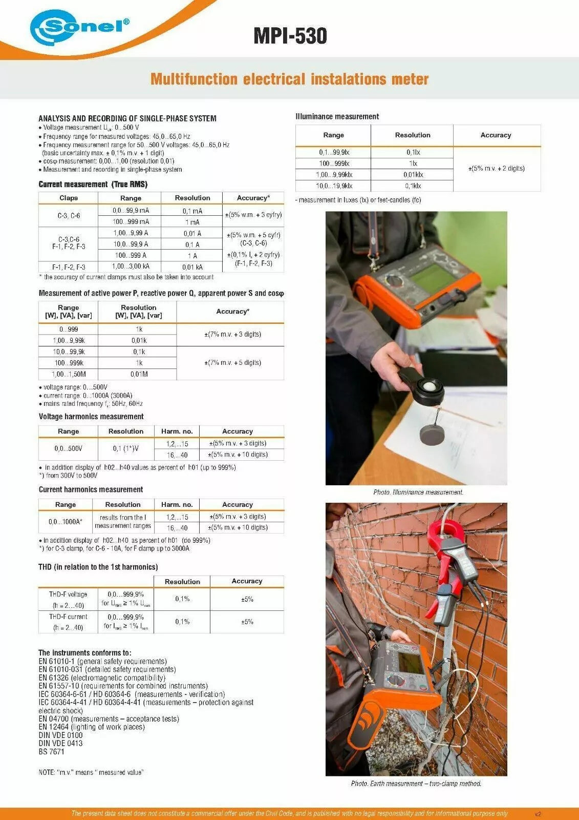 Sonel MPI-530 Multifunction Electrical Installation Meter 44A Phase-To-Phase - XG eqpt