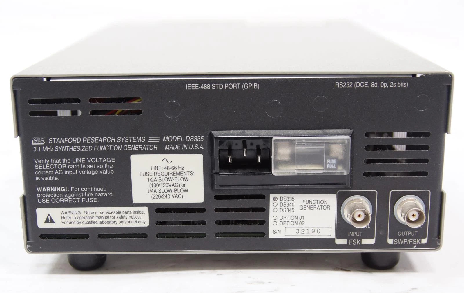 Stanford SRS DS335 3.1 MHz Digital Synthesized Function Generator