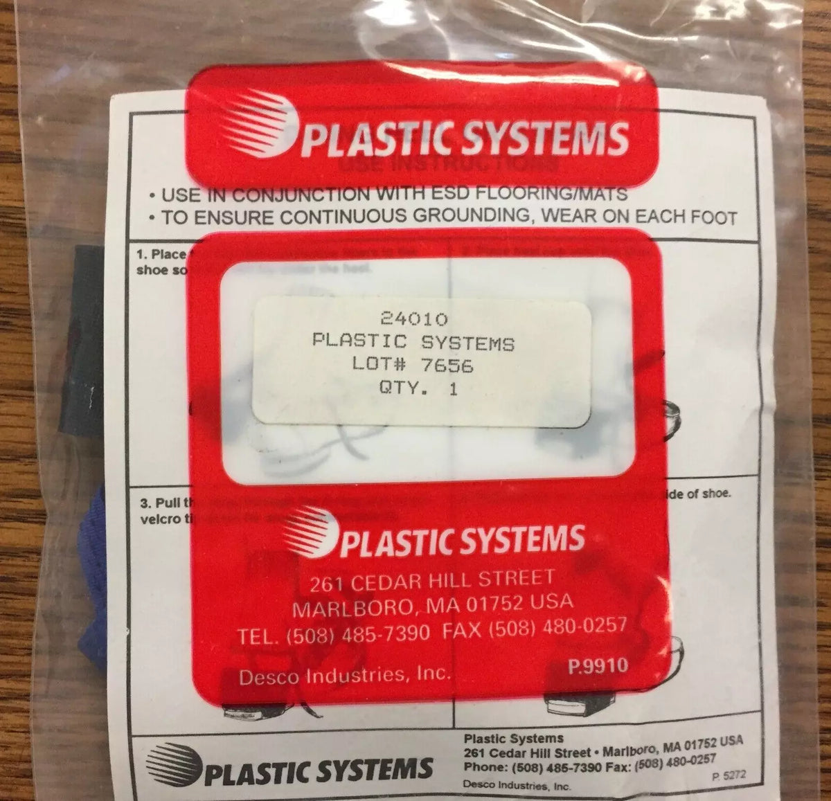 Plastic Systems 24010 D-ring Heel Grounder with 1 Megohm Resistor