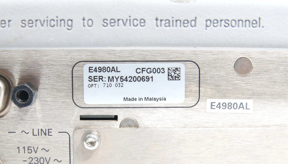 Keysight / Agilent E4980AL Precision LCR Meter 20Hz to 300kHz  OPT 032 710