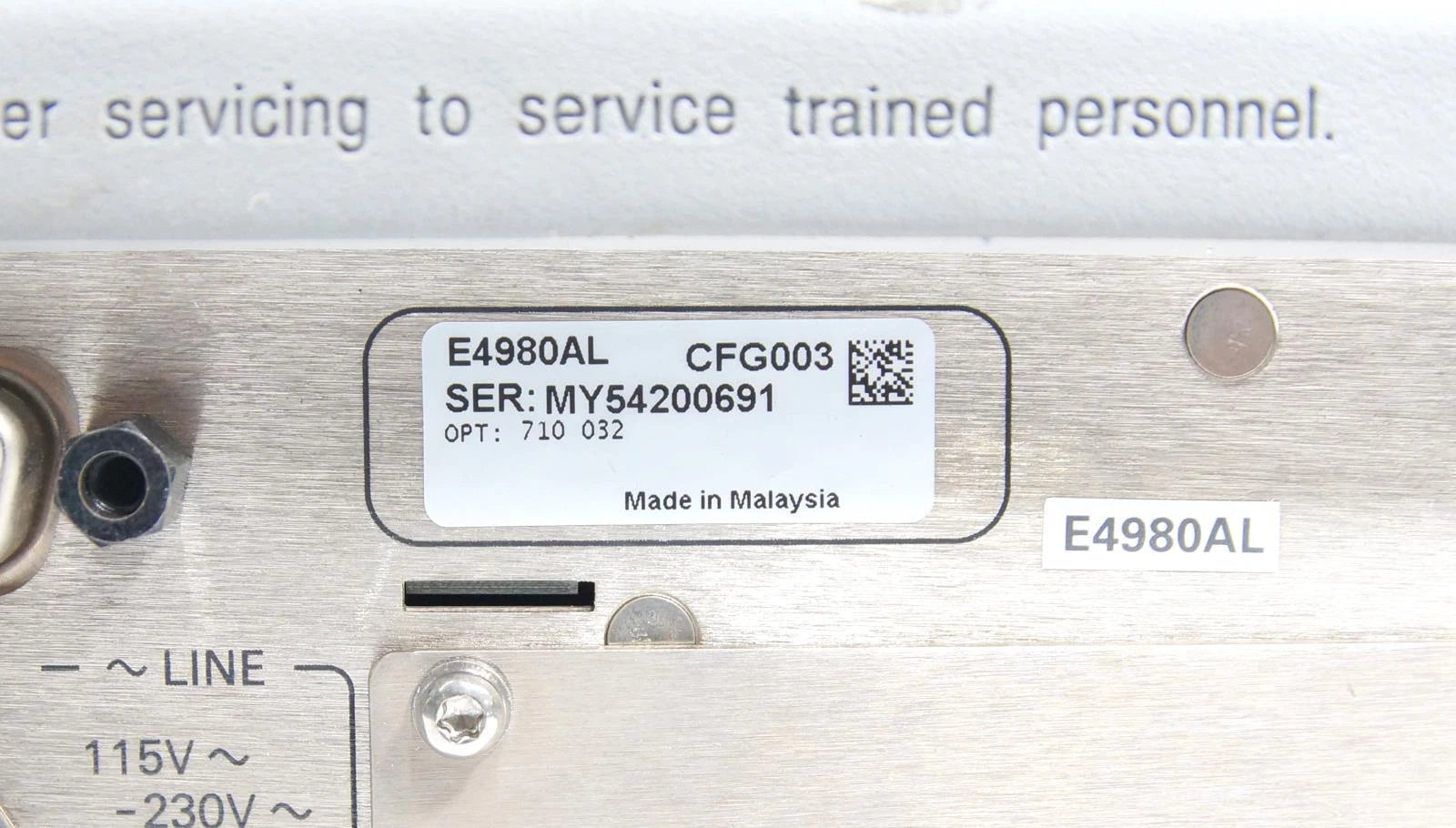 Keysight / Agilent E4980AL Precision LCR Meter 20Hz to 300kHz  OPT 032 710