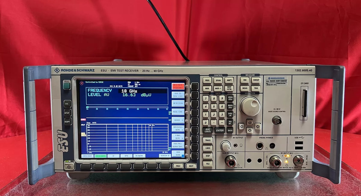 Rohde and Schwarz 40 GHz EMI Test Receiver for B9, B12, B18