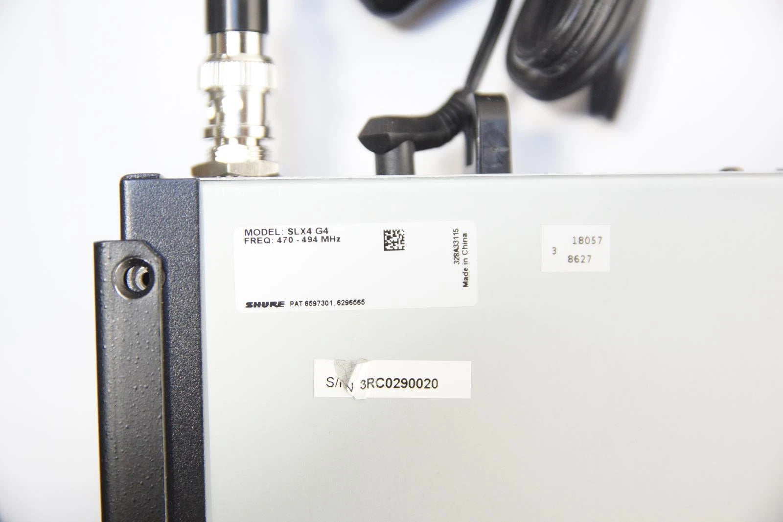 Dual Shure SLX4 Receiver & SLX1 Wireless Lavalier Microphone Systems