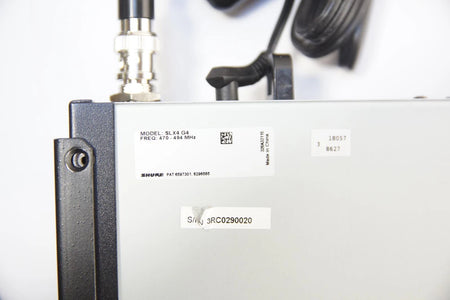 Dual Shure SLX4 Receiver & SLX1 Wireless Lavalier Microphone Systems