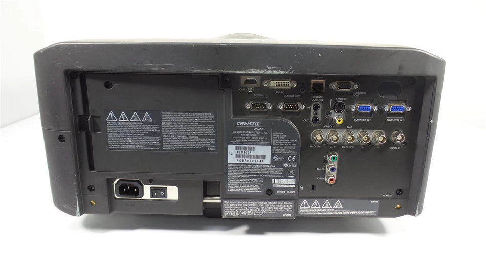 Christie LW650 WXGA Large Venue 3LCD Projector HDMI 6500 Lumens