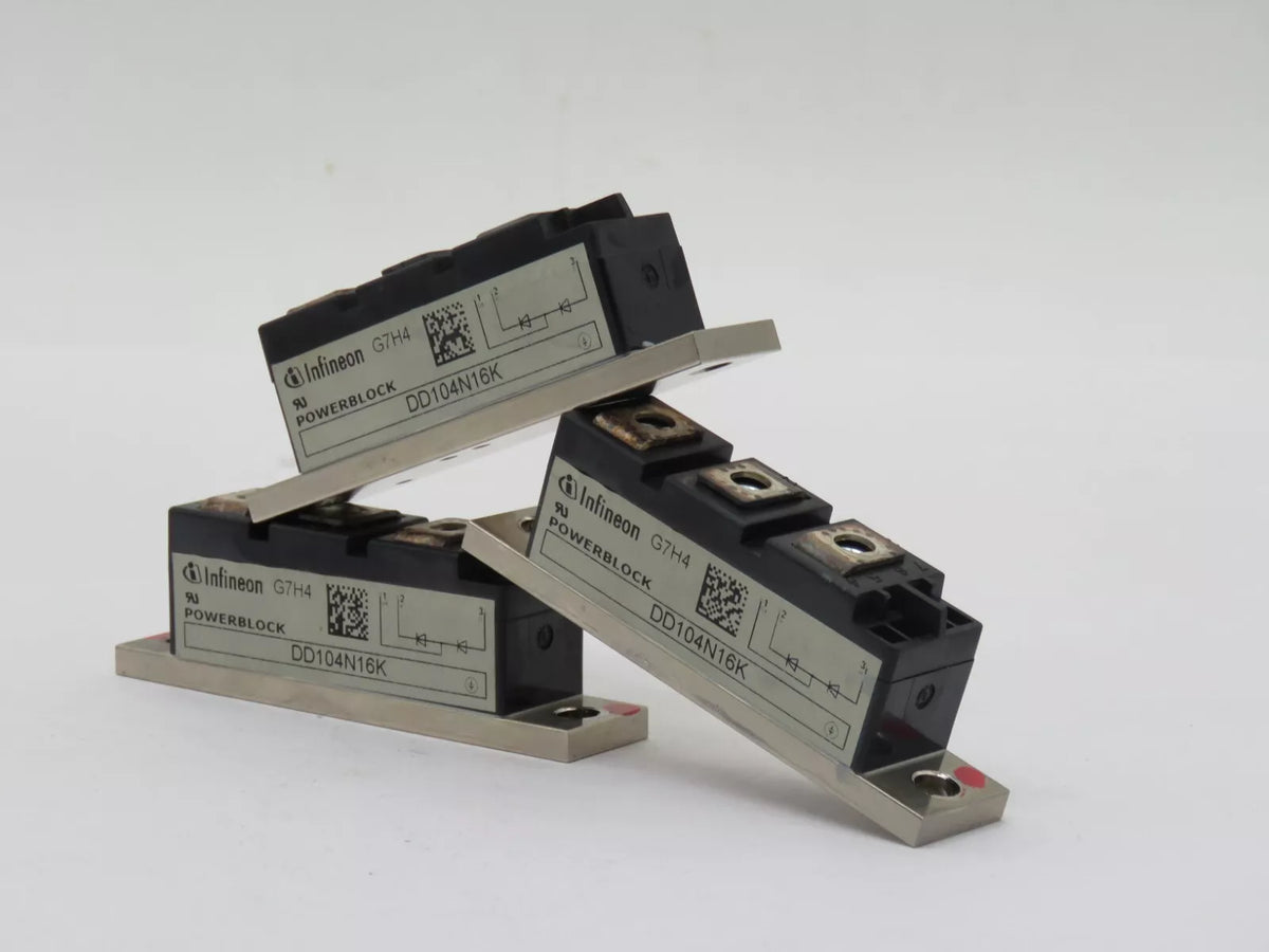 Set of 3 Infineon DD104N16K Diode Module 1 Pair Series 1.6KV 104A