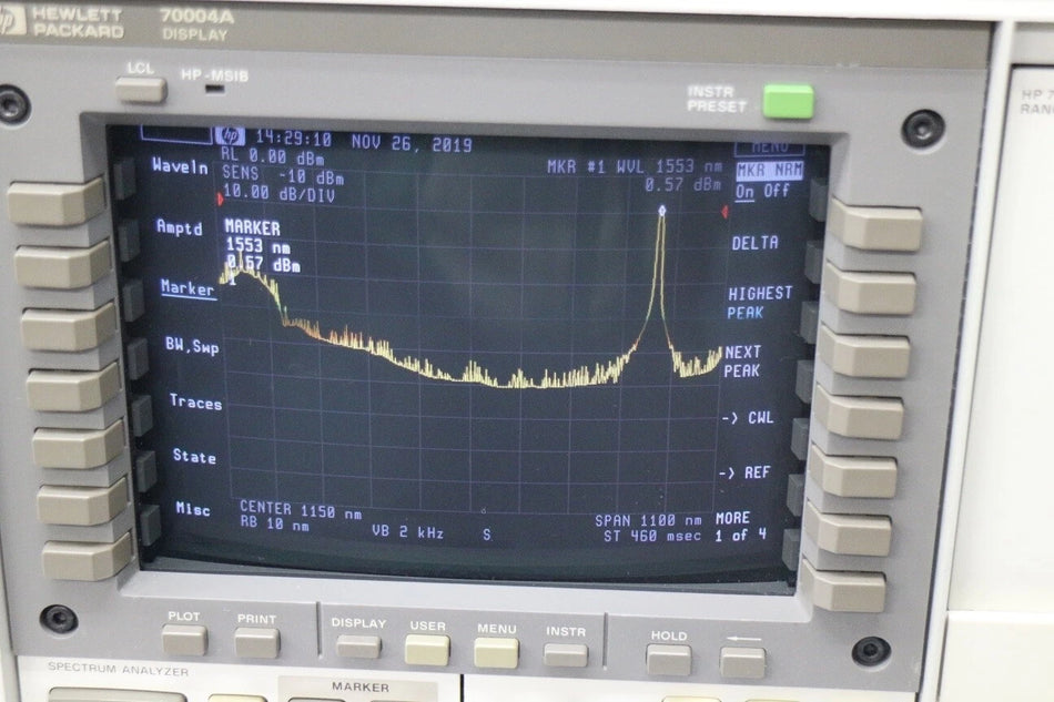 HP 70951A /001 600-1700nm Optical Spectrum Analyzer