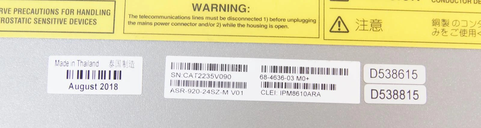Cisco ASR-920-24SZ-M ASR920 Series Aggregation Services Router