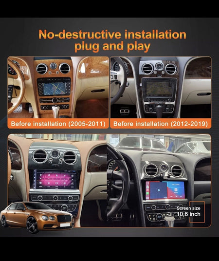 Android Car Radio 2Din Stereo for Bentley Flying Spur Continental GT 2005-2019