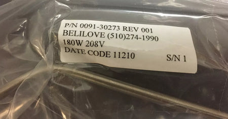 Belilove & Solyndra 0091-30273 Heater Cell Top CIGS-5 XL 180W 208V