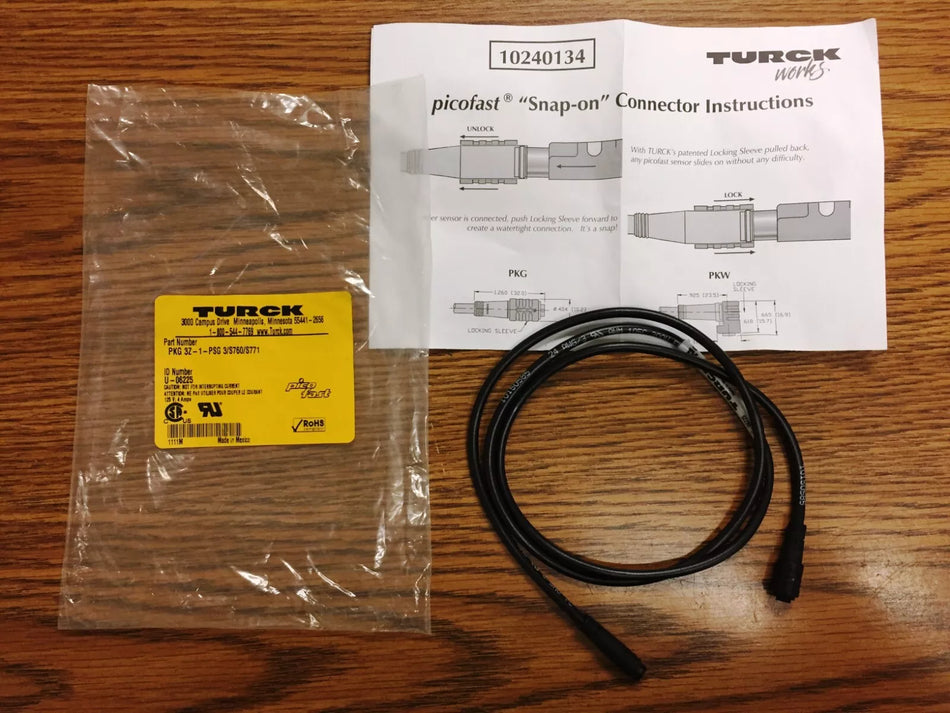 Turck PKG 3Z-1-PSG-3-S760-S771 Picofast Cord Female/Male 3-in 1M