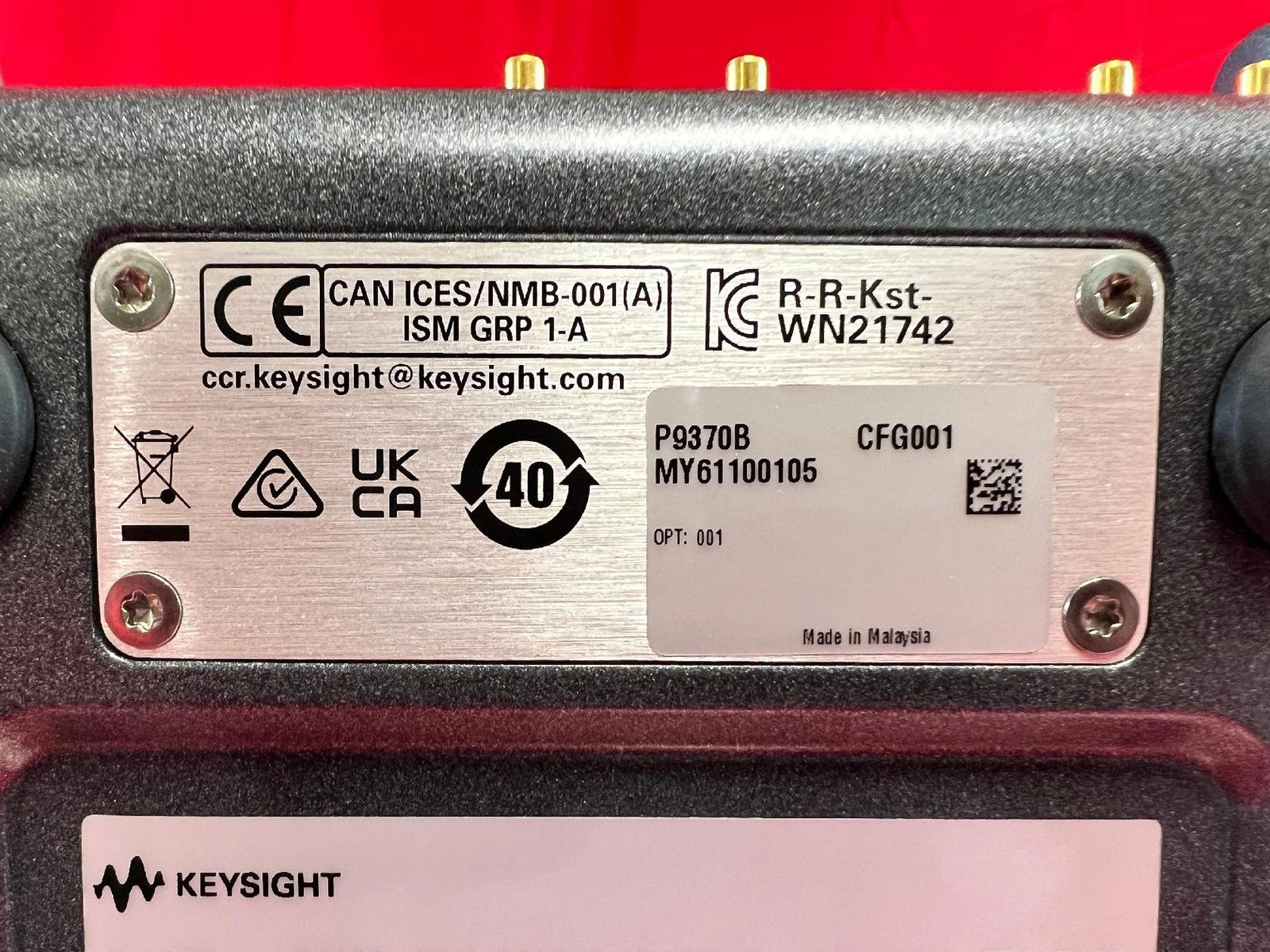 Agilent/Keysight P9370B Streamline Vector Network Analyzer 9kHz to 4.5GHz CAL