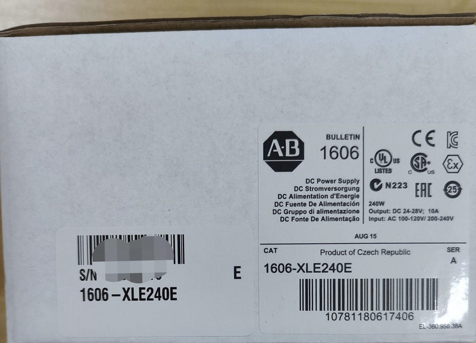 Allen-Bradley 1606-XLE240E 240W 24VDC Power Supply