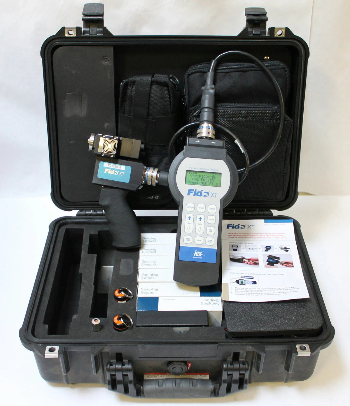 Flir Fido XT Portable Explosives Detector w/ Multiple Accessories