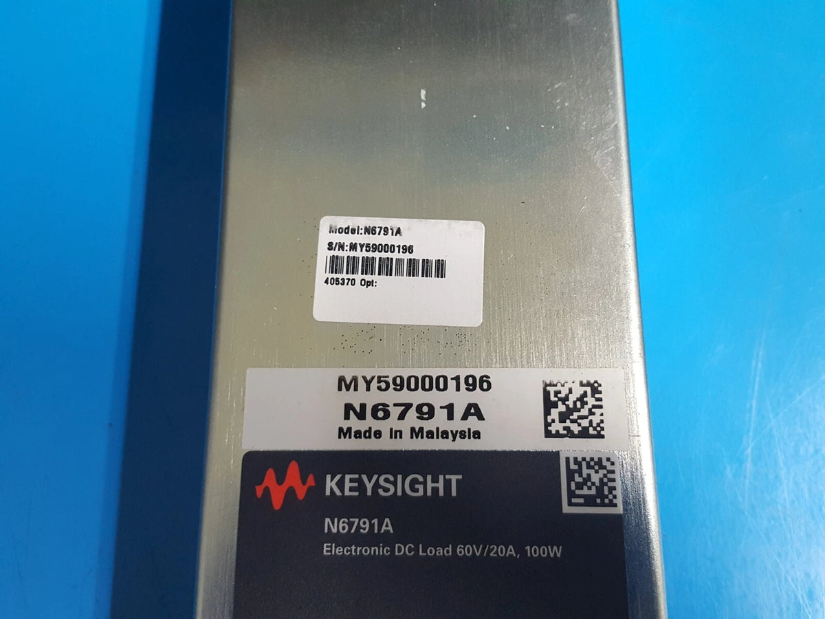 Keysight N6791A 60V/20A Electronic DC Load 100W Untested (0196)