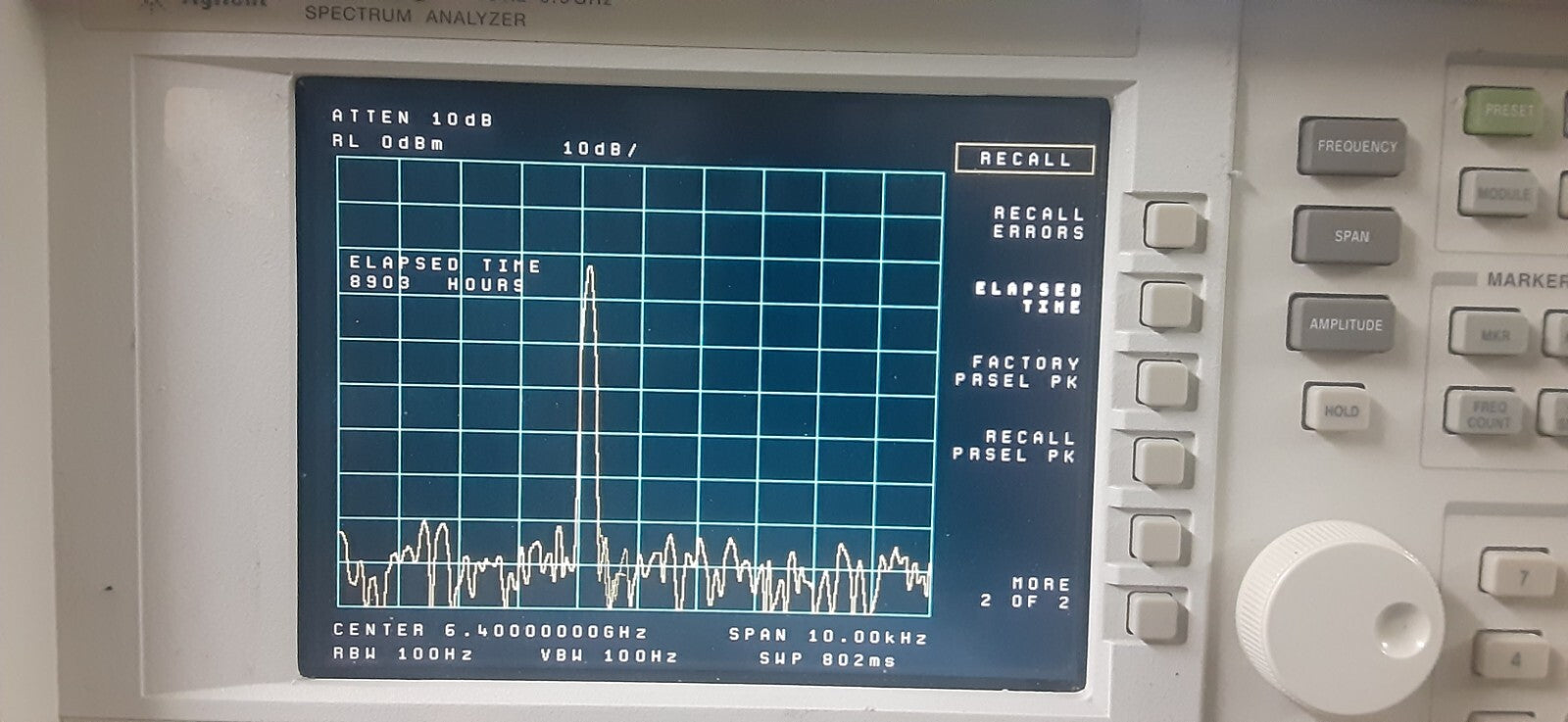 Agilent 8561EC Spectrum Analyzer 30Hz to 6.5GHz