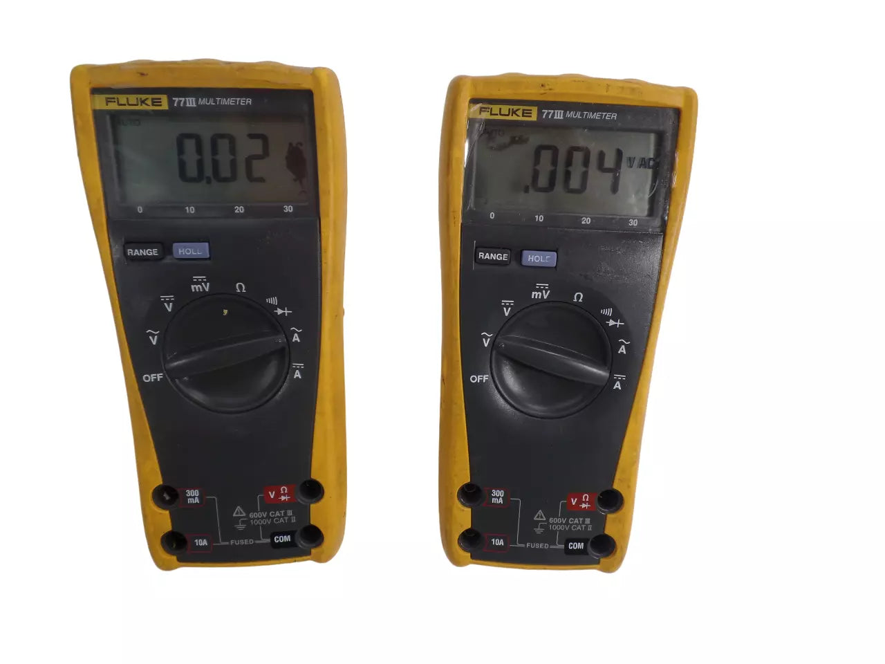 Lot of 2 Fluke 77III Multimeter Set