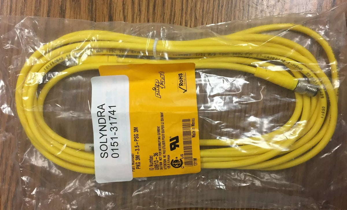 Turck PKG 3M-3.5-PSG 3M M8 Male to M8 Female 3 PIN PICOFAST Yellow 3.5 M