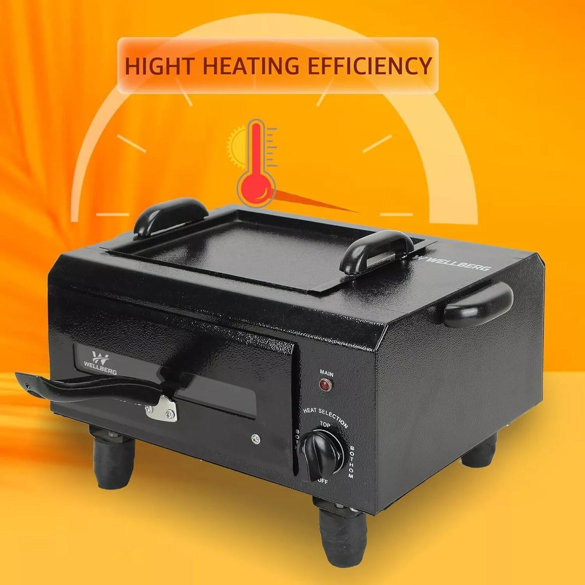 Wellberg Electric Tandoor 3 in 1 Tandoor 2000 W 41 x 28 x 25 Centimeters Black