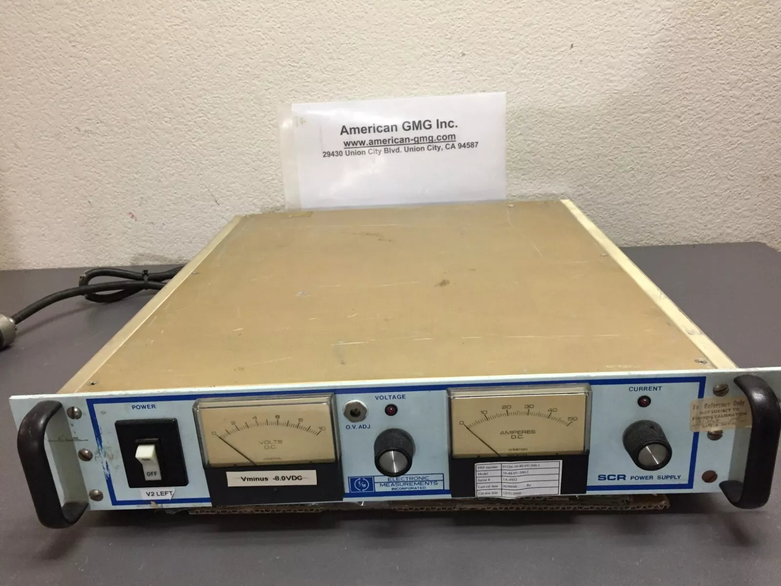 Variable Adjustable DC Power Supply SCR 10-40-OV-0300-1