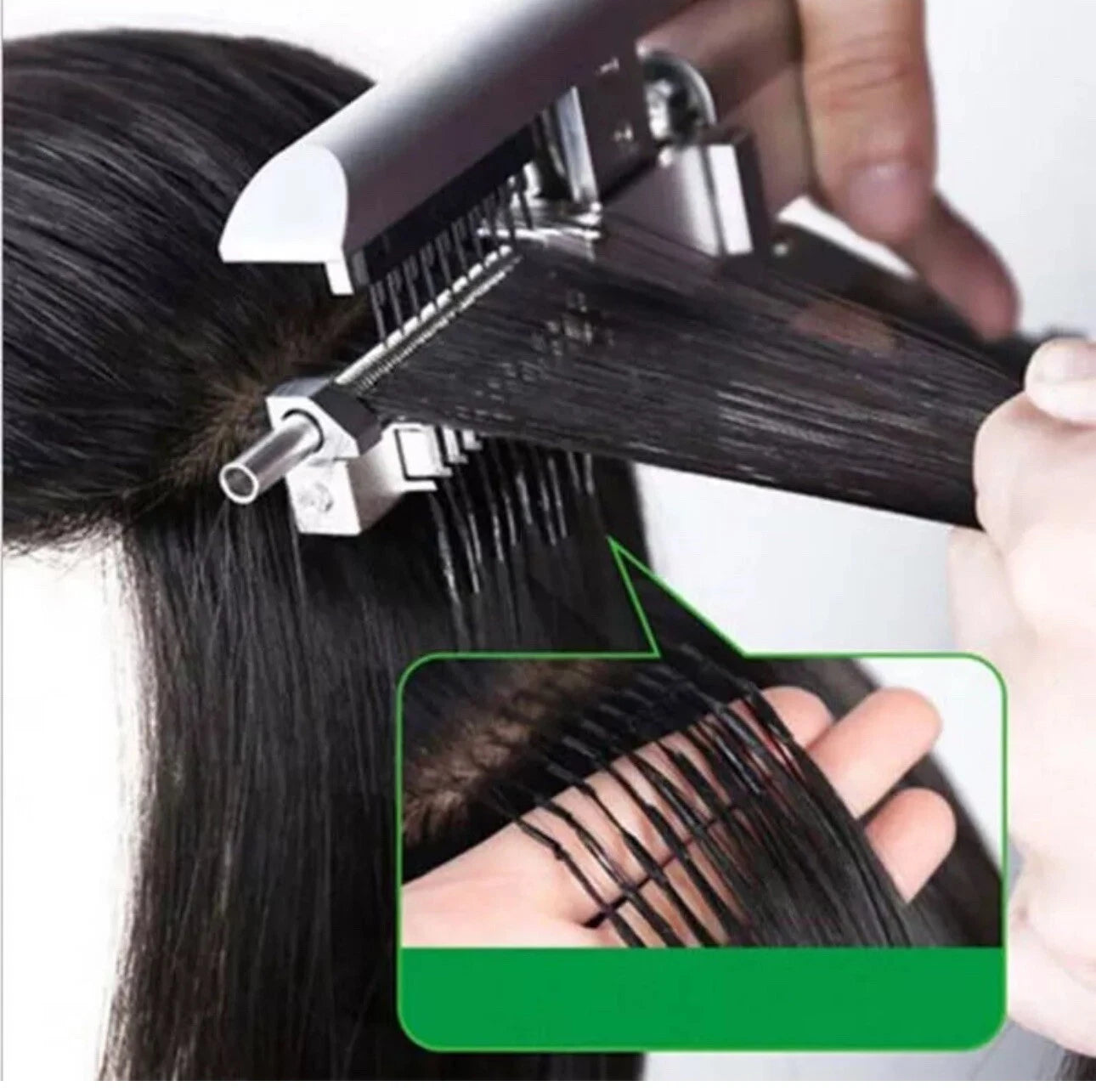6D Extension Machine Salon Fusion Tool Connector Human Hair Extension Kit Set