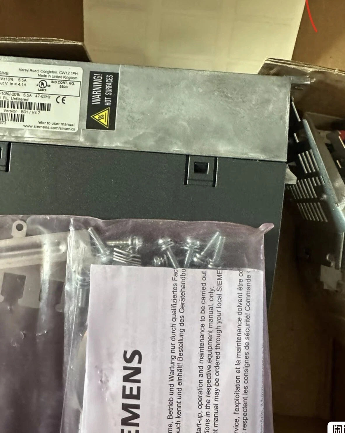Siemens 6SL3210-1KE14-3UB1 Inverter Drive