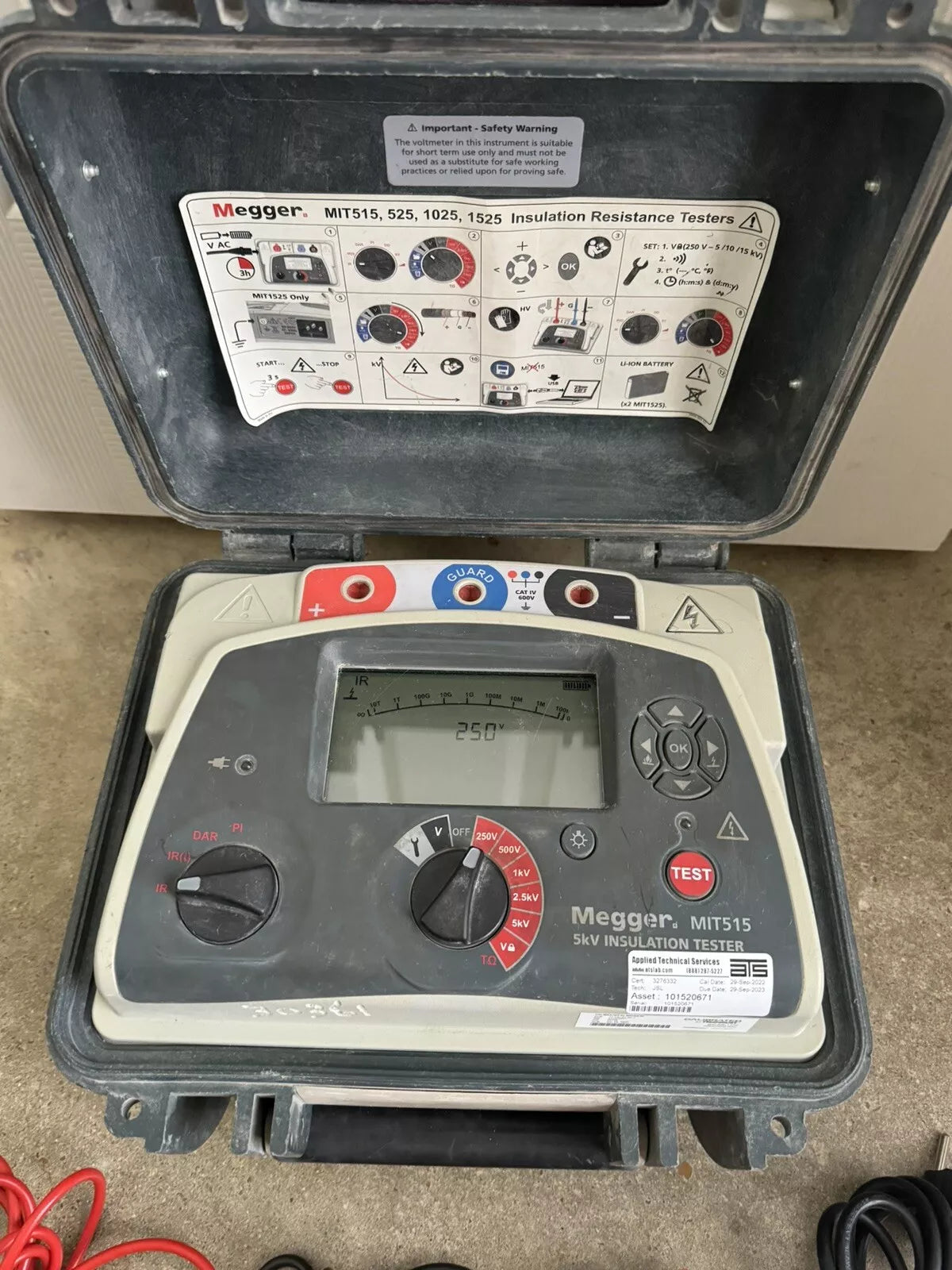MEGGER MIT515 5kV Insulation Resistance Tester (Calibrated 2023)