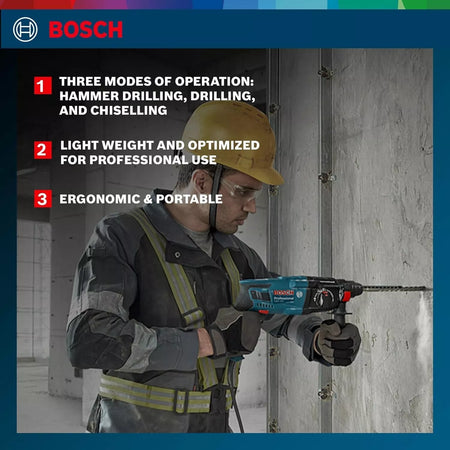BOSCH GBH 220 Rotary Hammer Drill 720W SDS Plus 3-Mode Electric Hammer 2J Impact