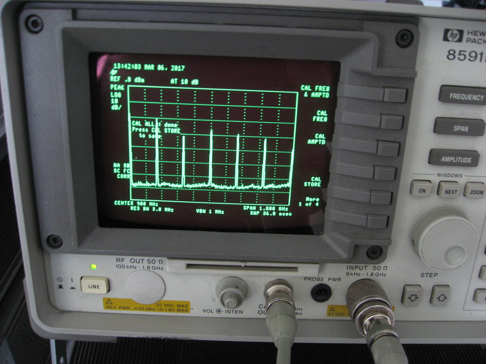 HP HP8591E Spectrum Analyzer Self-Cal Pass