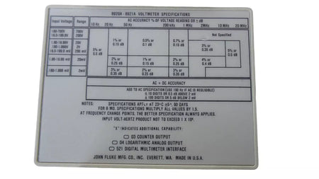 Fluke 8920A True RMS Voltmeter - Premium Quality Measurement Instrument