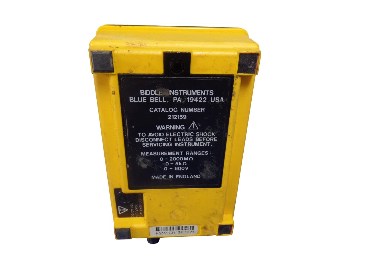 Biddle Megger 212159 Hand Cranked Megohmmeter Insulation - Free Shipping