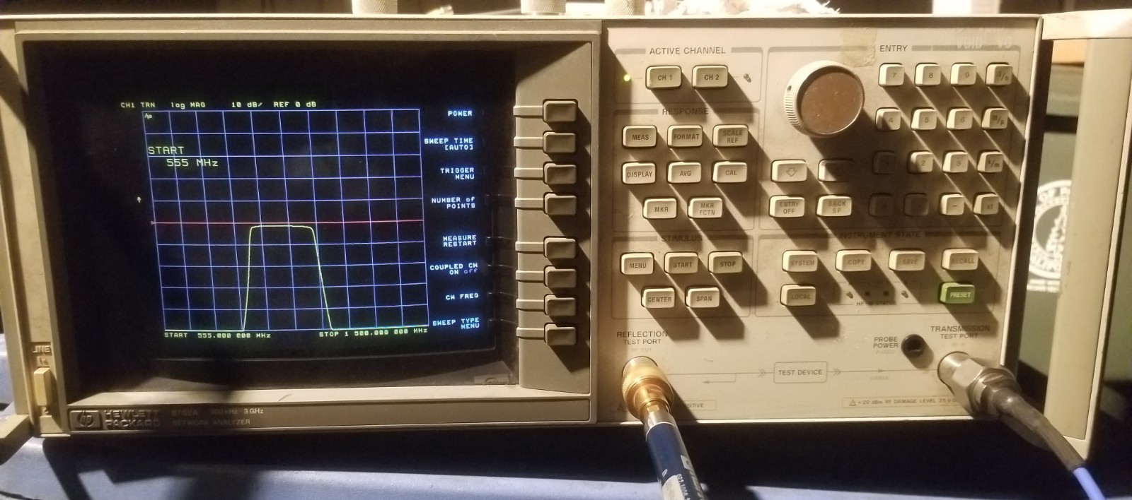 HP 8752A Vector Network Analyzer 3GHz 2 Port
