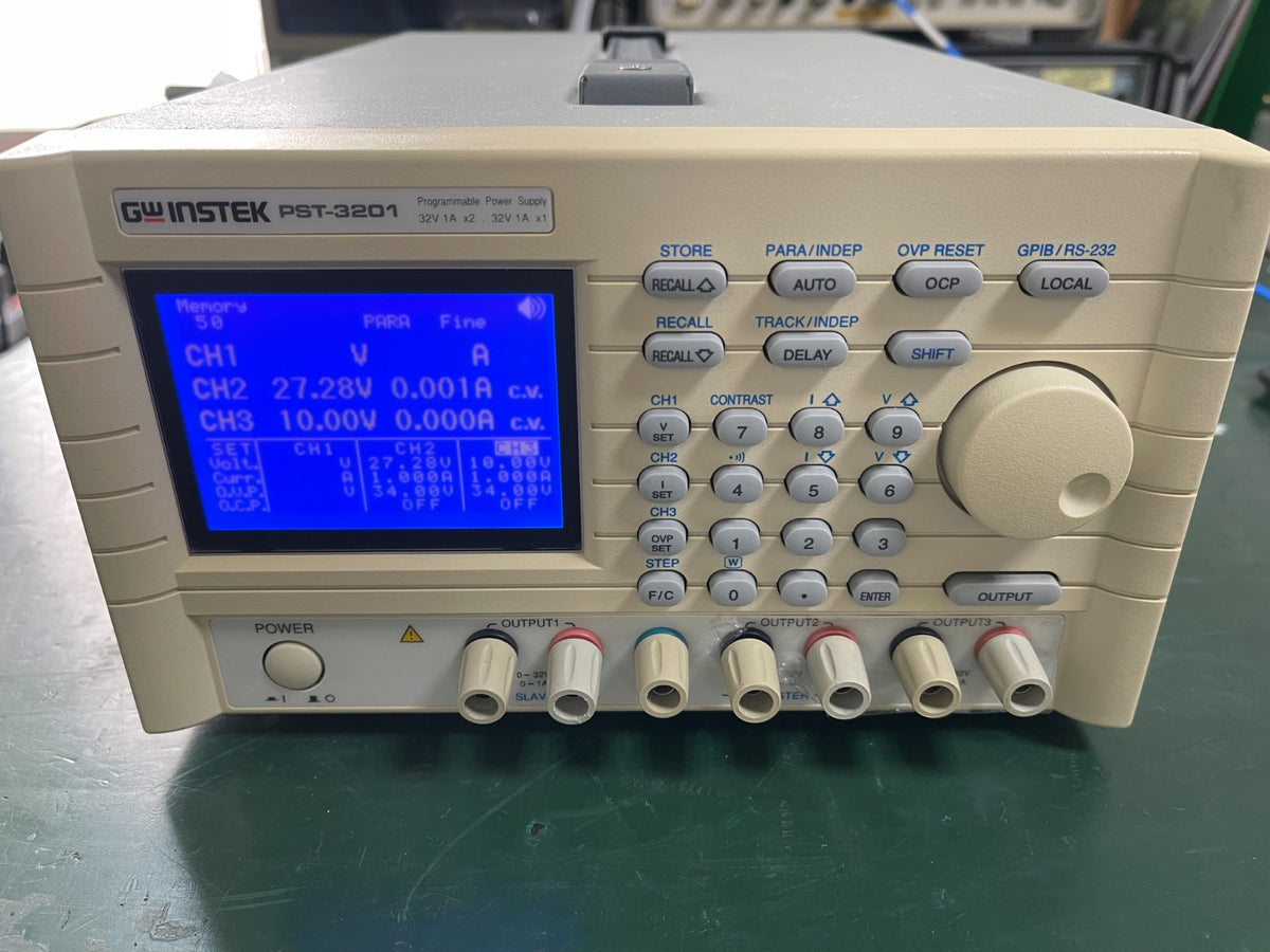 GW INSTEK PST 3201 PROGRAMMABLE POWER SUPPLY 3x 32V 1A _EL913483