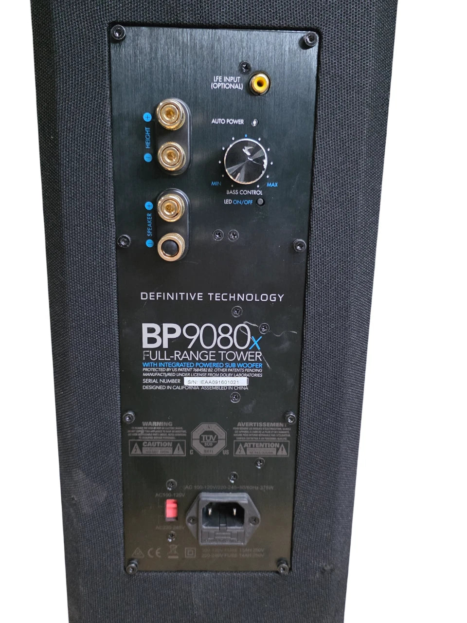 Definitive Technology BP9080X High-Performance Tower Speaker - Free Shipping.