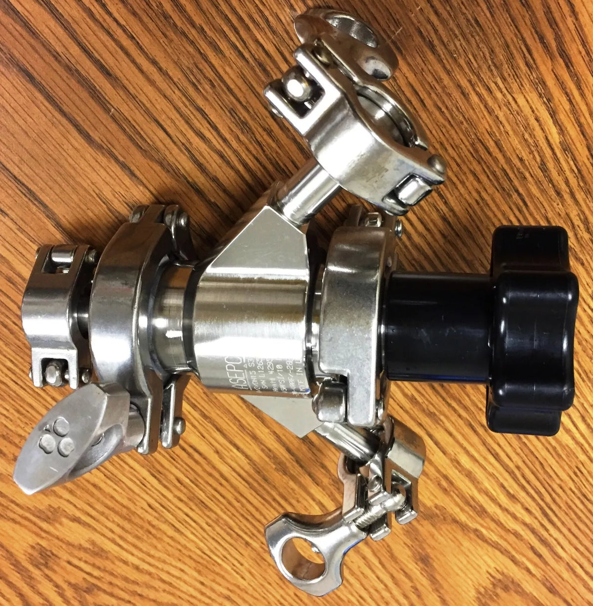 Asepco 1/2/DN15-S31603 Radial-Diaphragm Bottom Tank Valve
