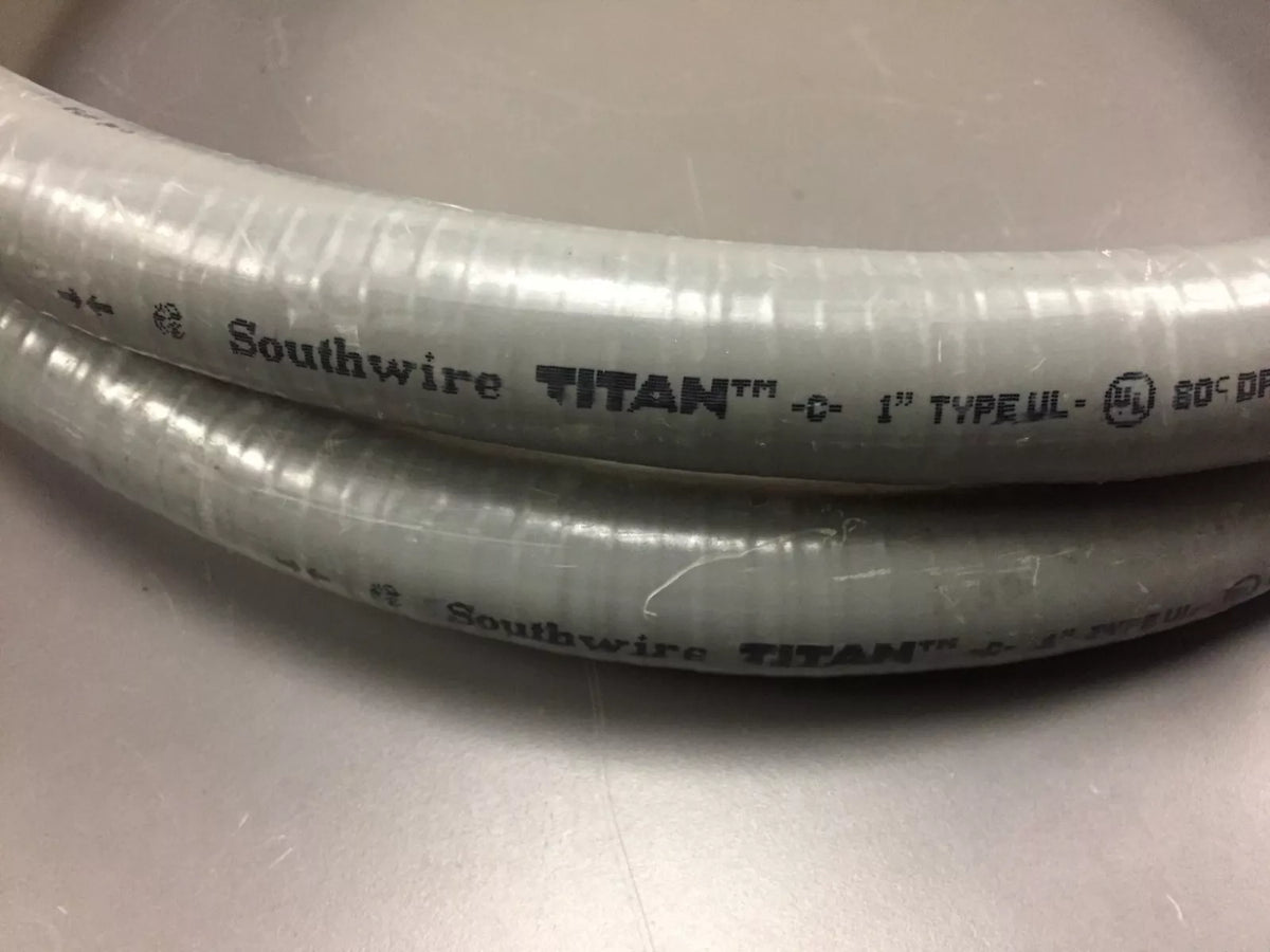 Southwire 1 Liquidtight Flexible Metallic Titan Steel Conduit Type UL Gray 8ft