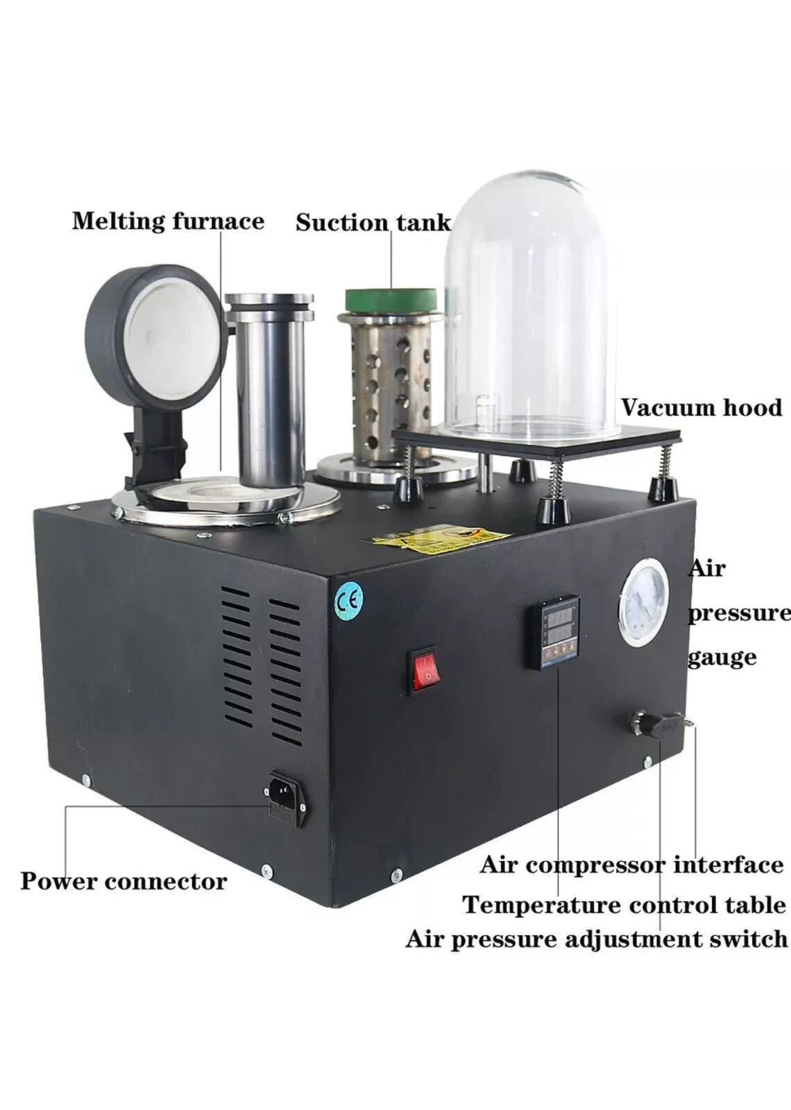 2023 2L Vacuum Investing Casting Machine with Melting for Jewelry Making Tools