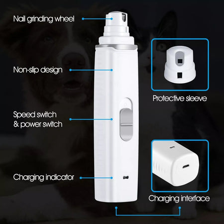 PetVogue Professional Electric Dog Nail Grinder & Trimmer