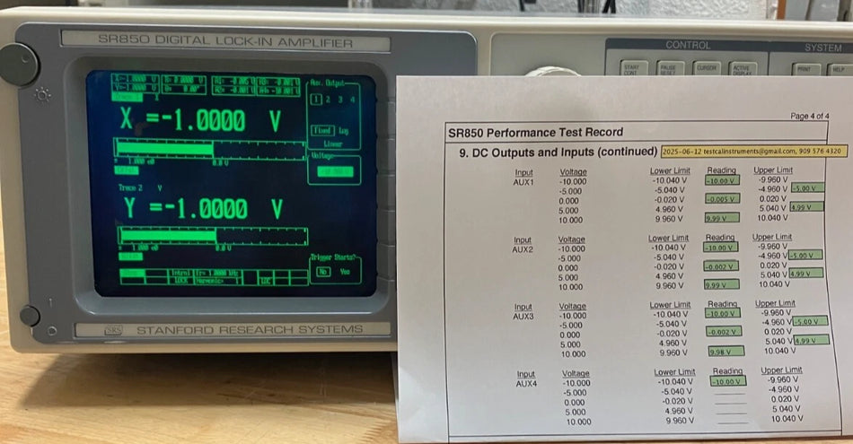 Stanford Research Systems SR850 DSP Lock-In Amplifier - Calibrated with Data