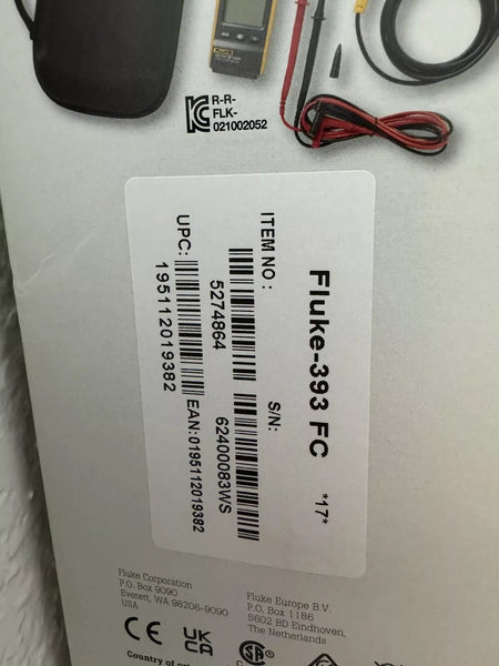 FLUKE 393 FC CAT III 1500 V True-rms Clamp Meter - NEW SEALED
