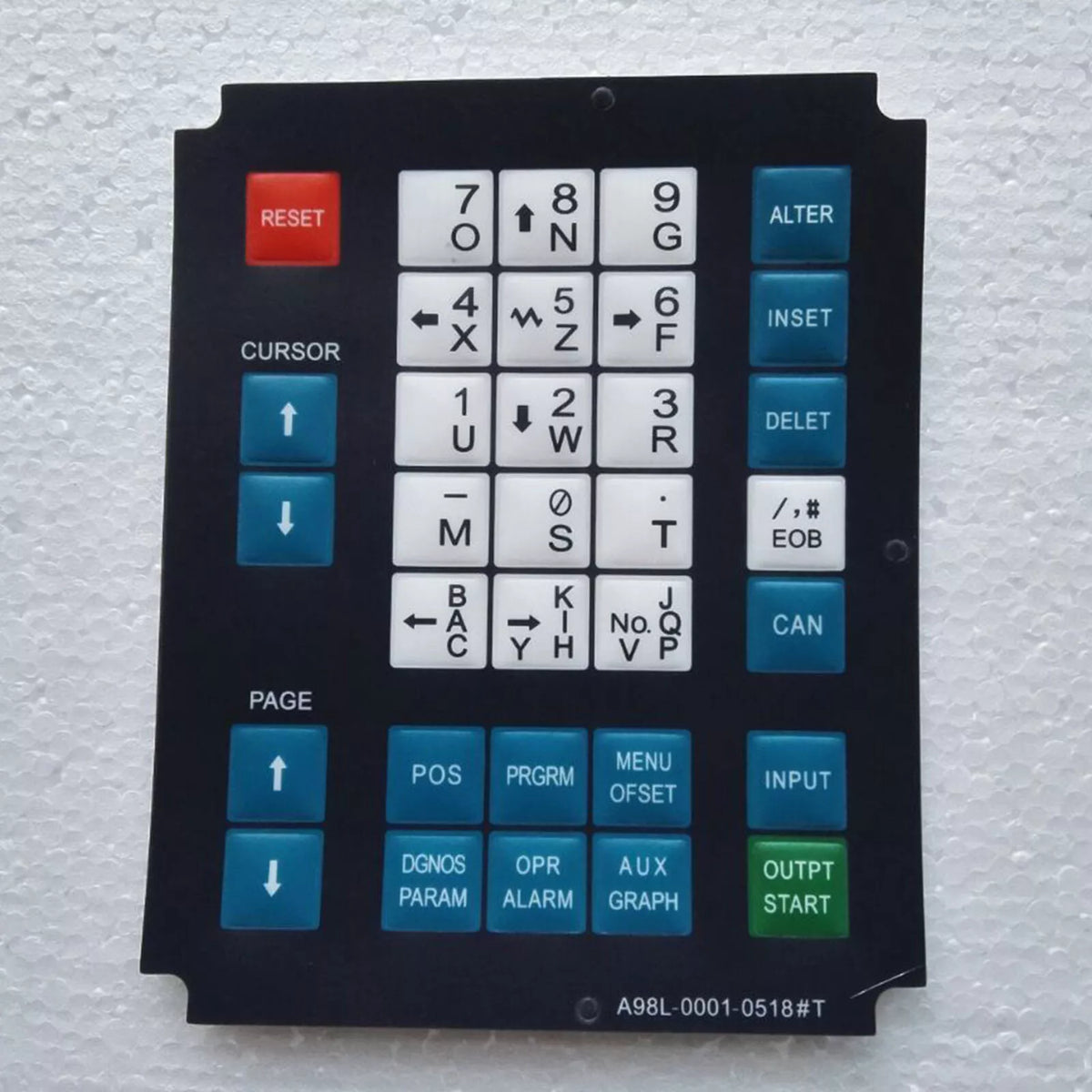Replacement Membrane Keysheet Keypad for Fanuc A98L-0001-0518#T