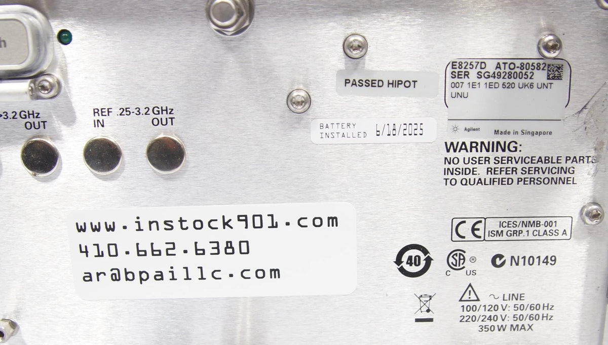 Agilent E8257D PSG 250kHz -20GHz Analog Signal Generator 007 1E1 1ED 520 UNT UNU