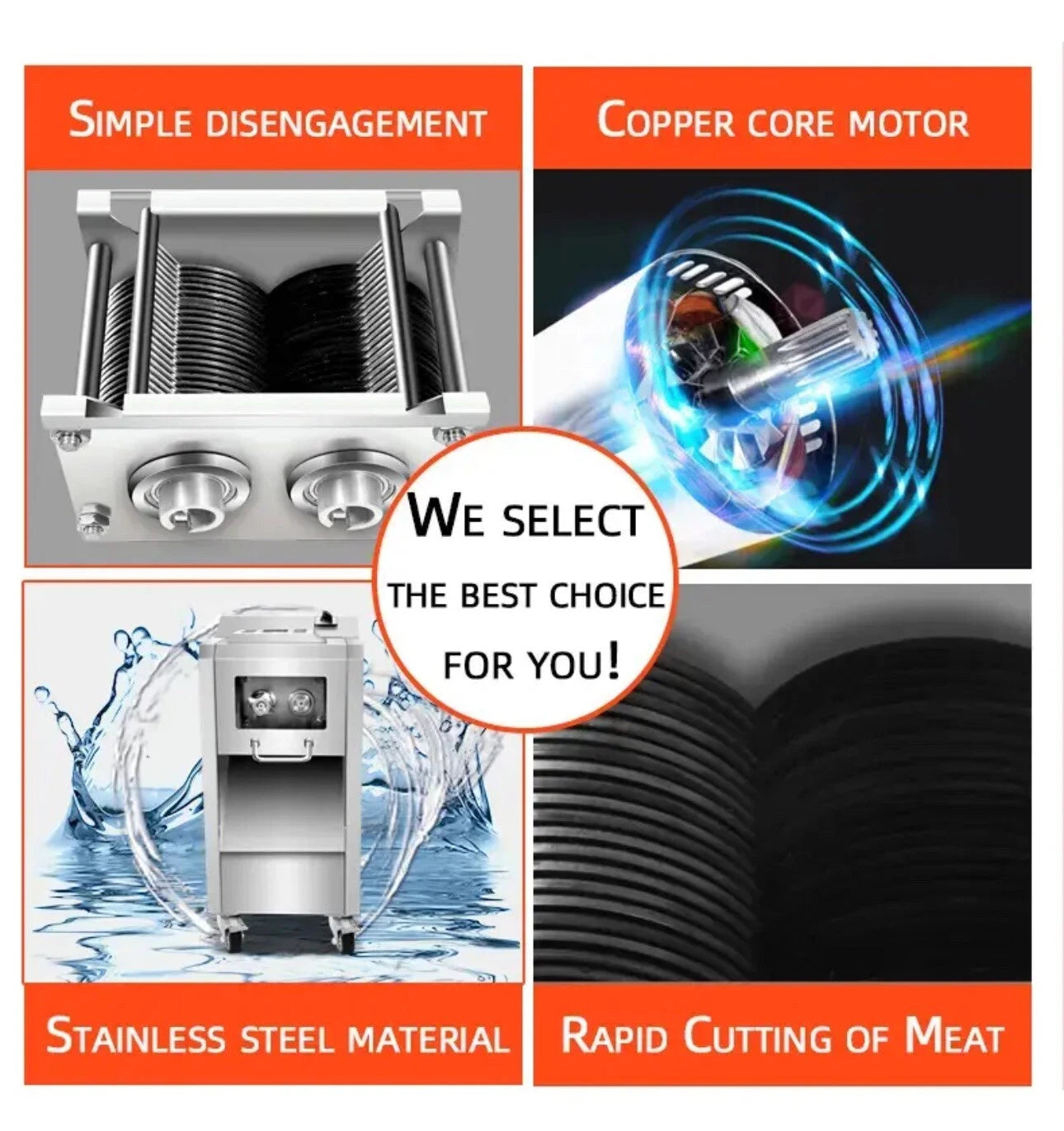 Heavy Duty Electric Stainless Steel Commercial Meat Slicer Cutting Machine