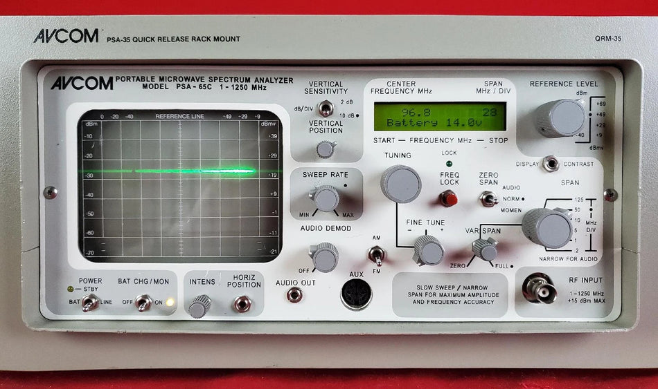 Portable Microwave Spectrum Analyzer 1-1250 MHz Avcom PSA-65C H6255