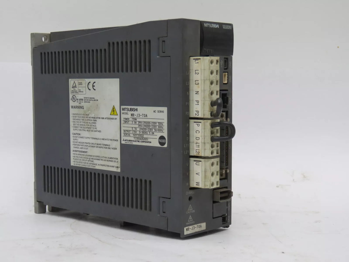 Mitsubishi MR-J3-70A 750W Servo Drive in Good Condition